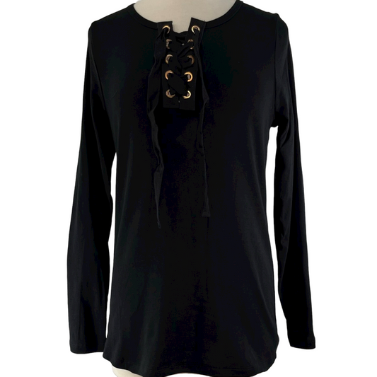 Long Sleeve Grommet Blouse